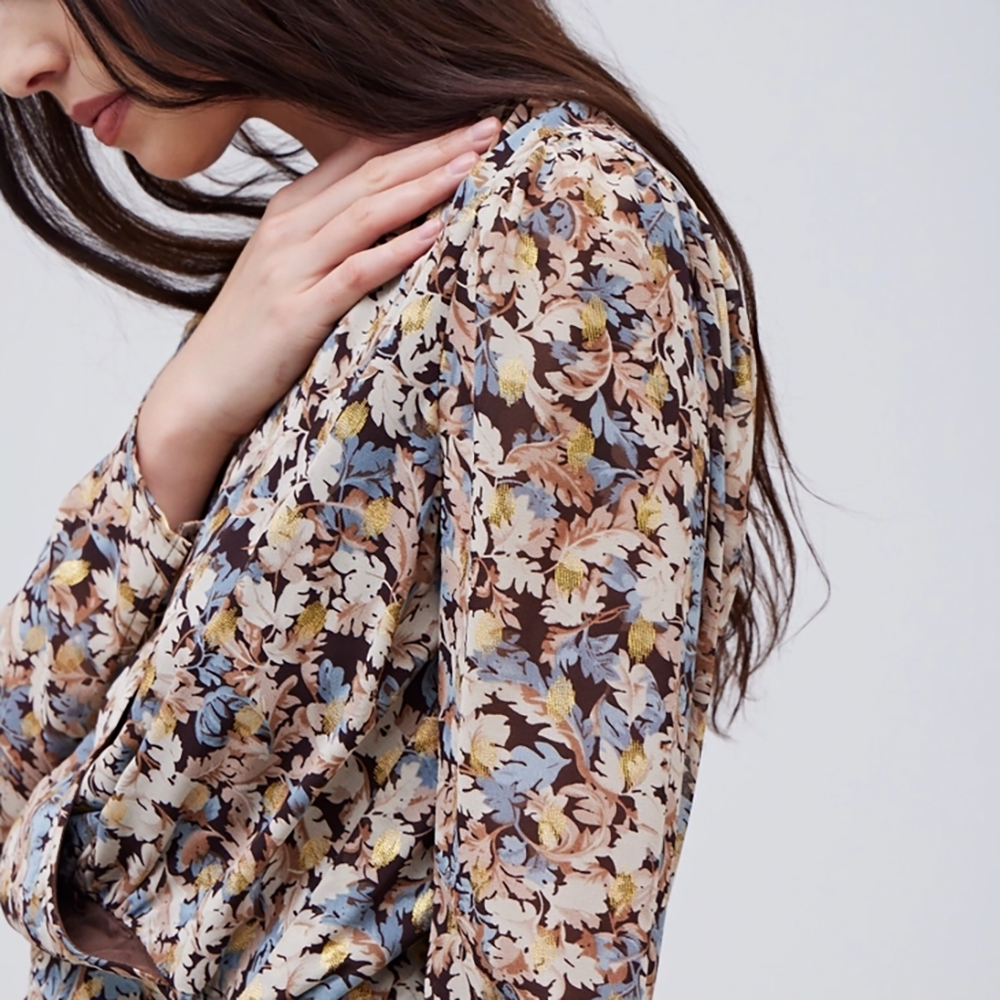 Metallic Surplice Top - Saltern