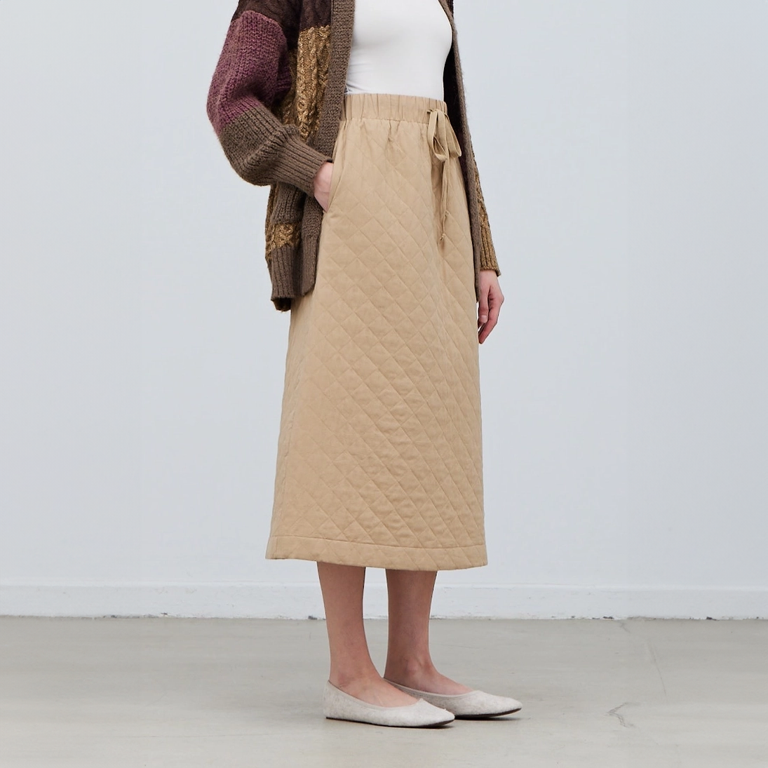 Quilting Midi Skirt