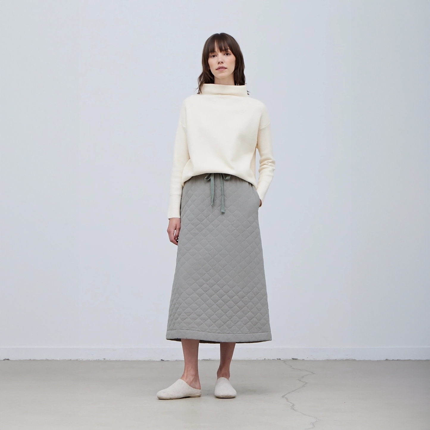 Quilting Midi Skirt