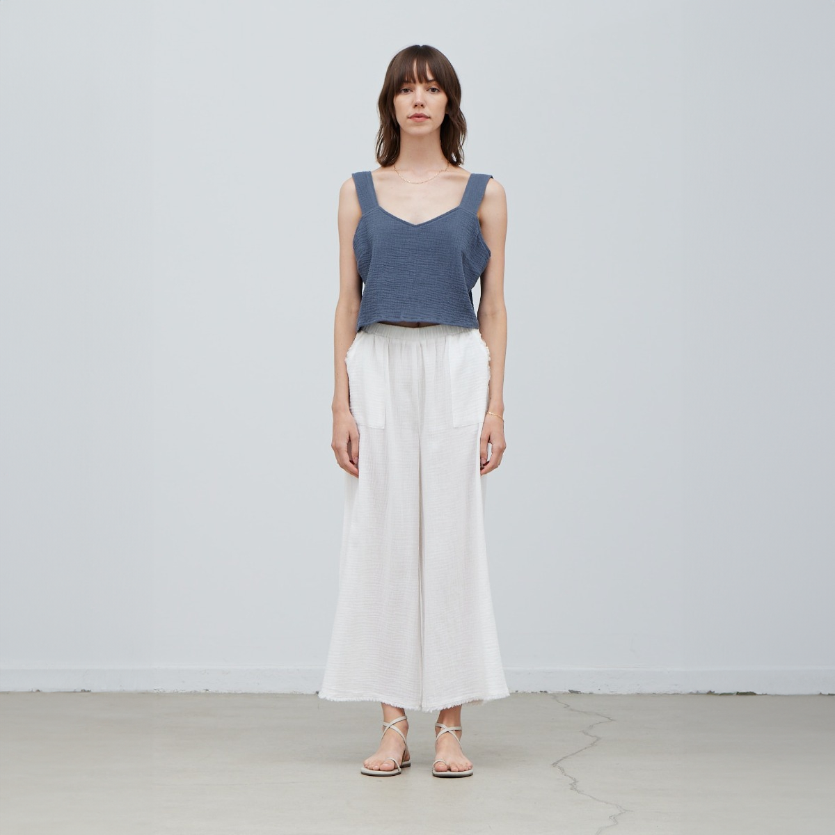 Cotton Double Gauze Tank - Saltern