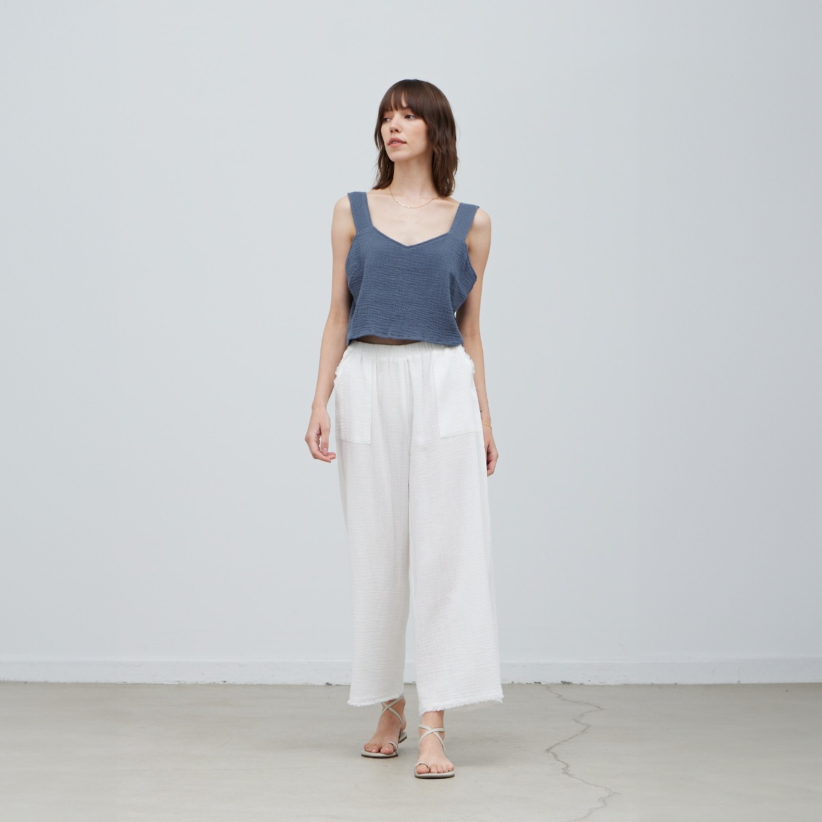 Cotton Double Gauze Tank - Saltern