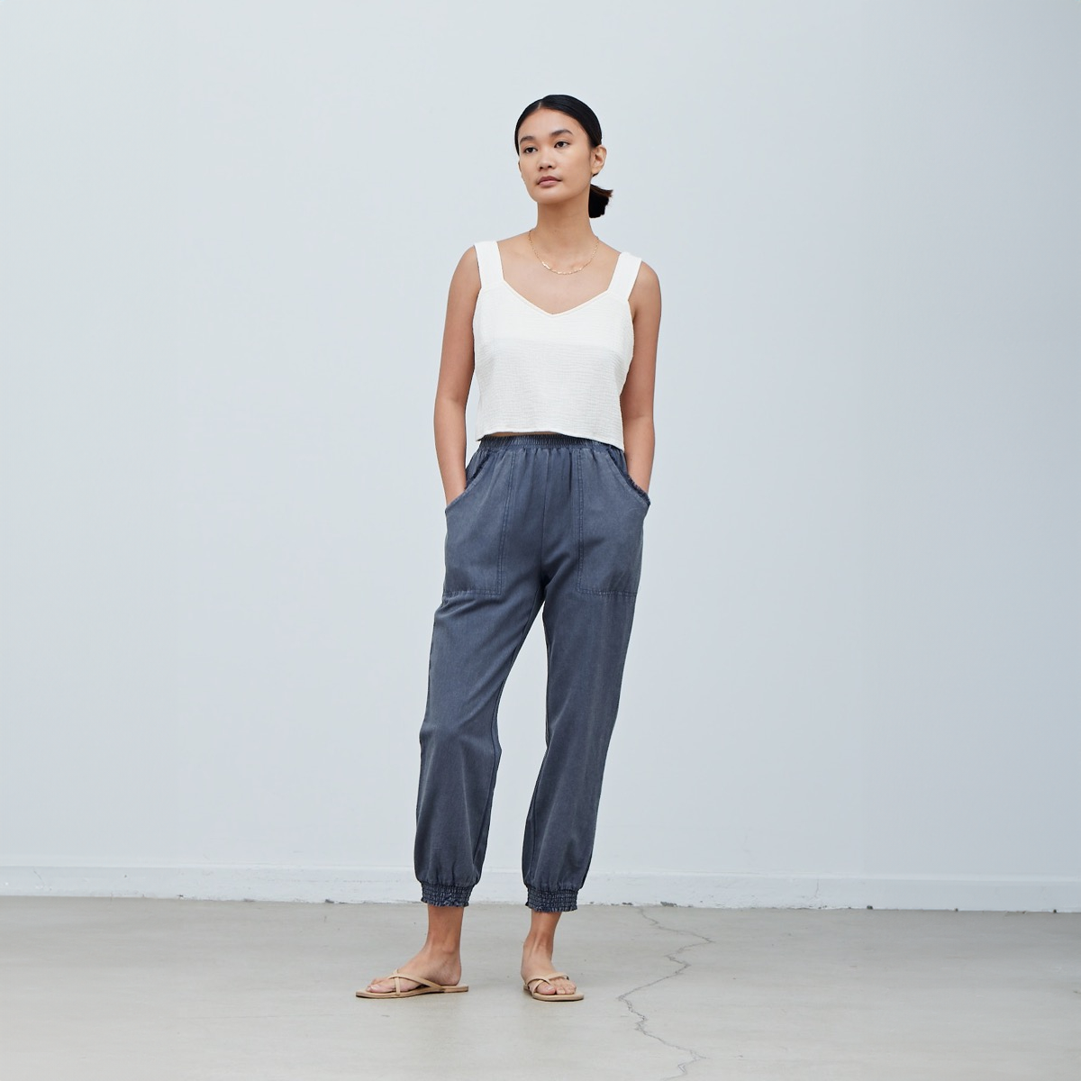 Cotton Double Gauze Tank - Saltern