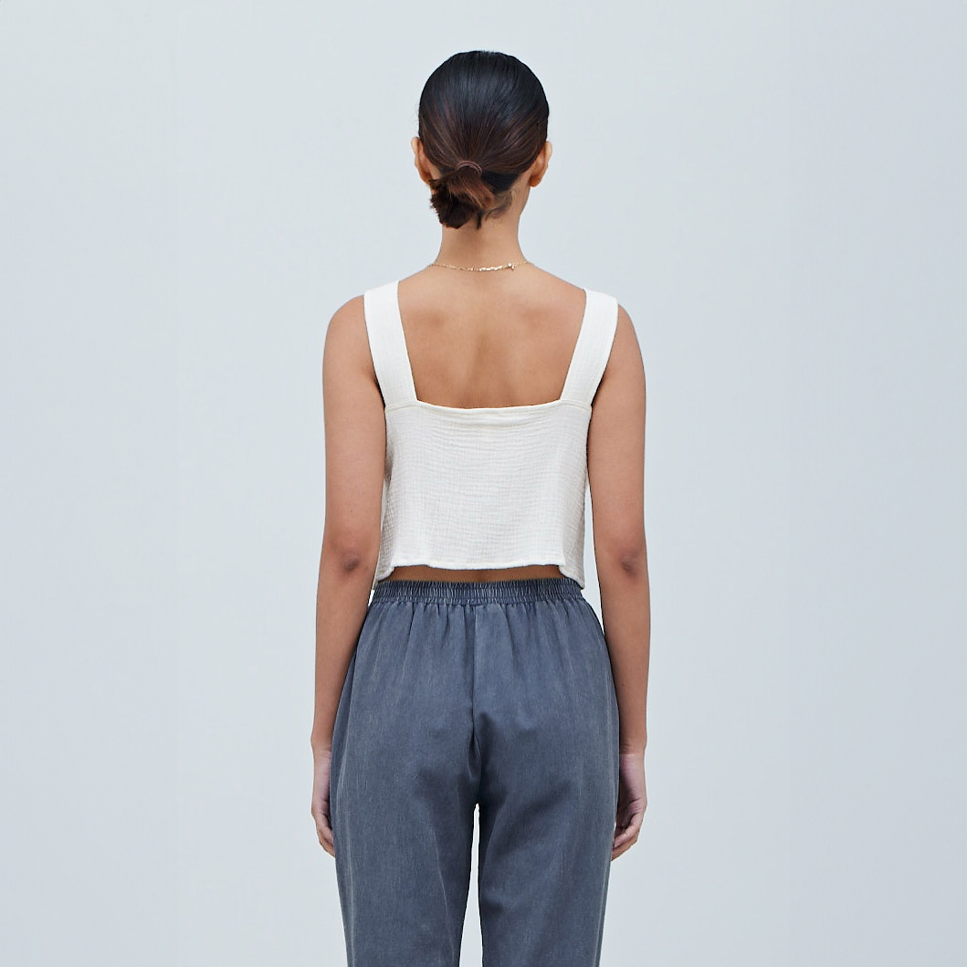 Cotton Double Gauze Tank - Saltern