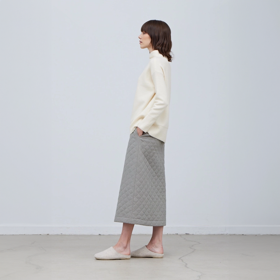 Quilting Midi Skirt