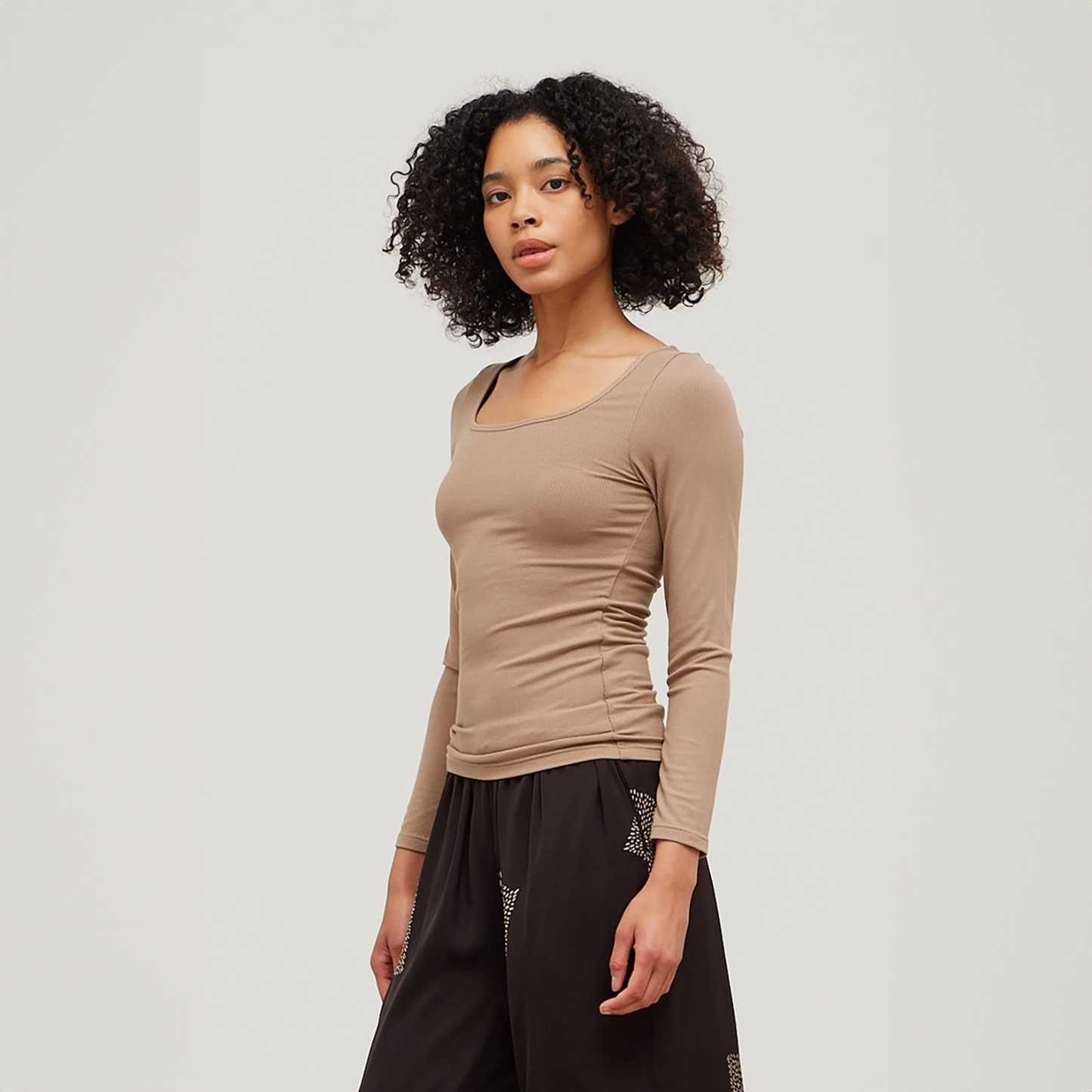 Solid Ribbed Top