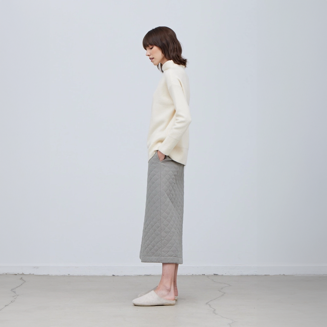 Quilting Midi Skirt