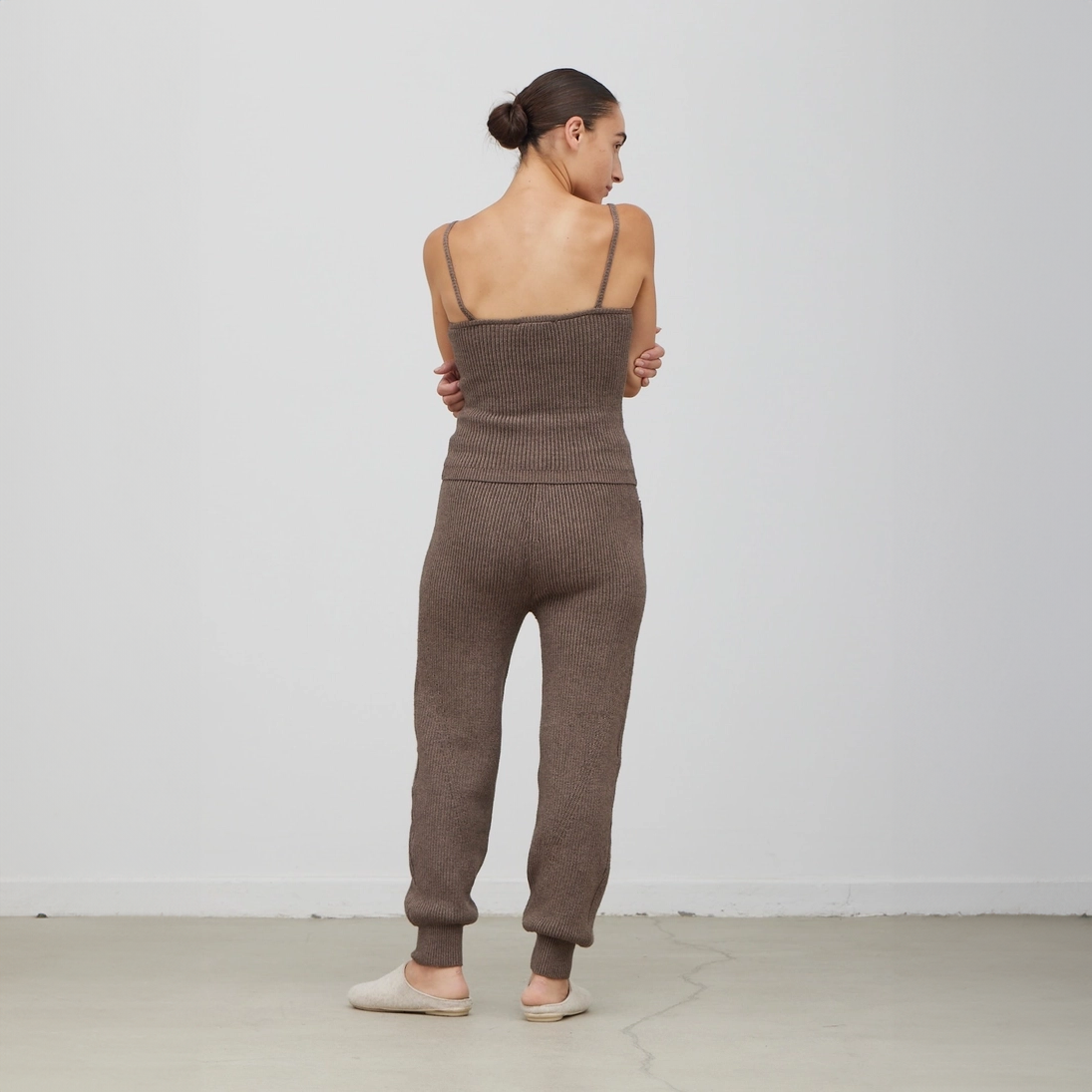 Sweater Cami + Pants Set - Dark Umber