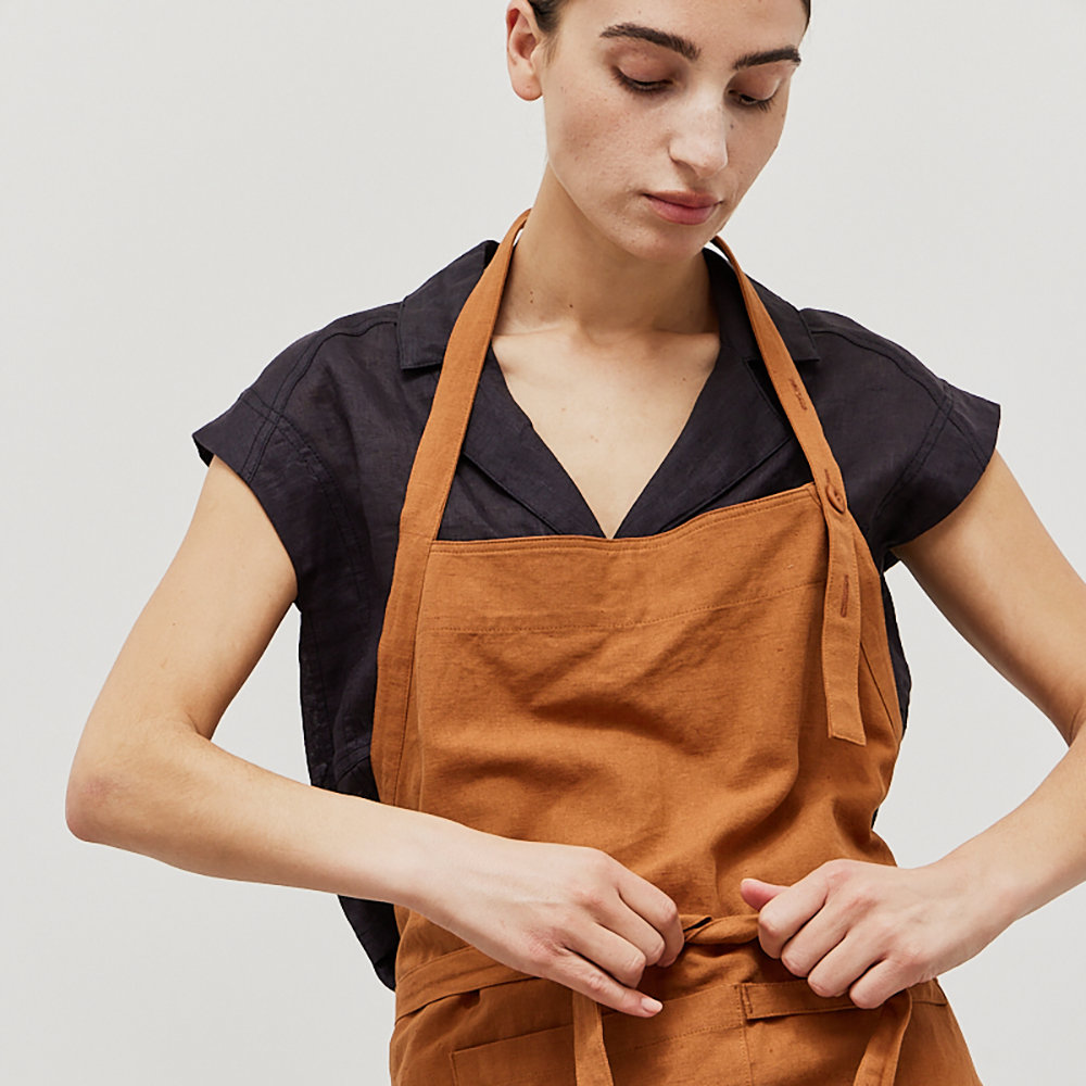 Cotton Linen Apron - Saltern