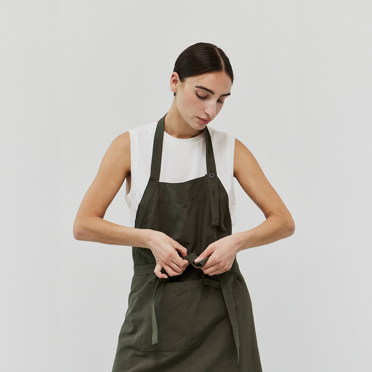 Cotton Linen Apron - Saltern