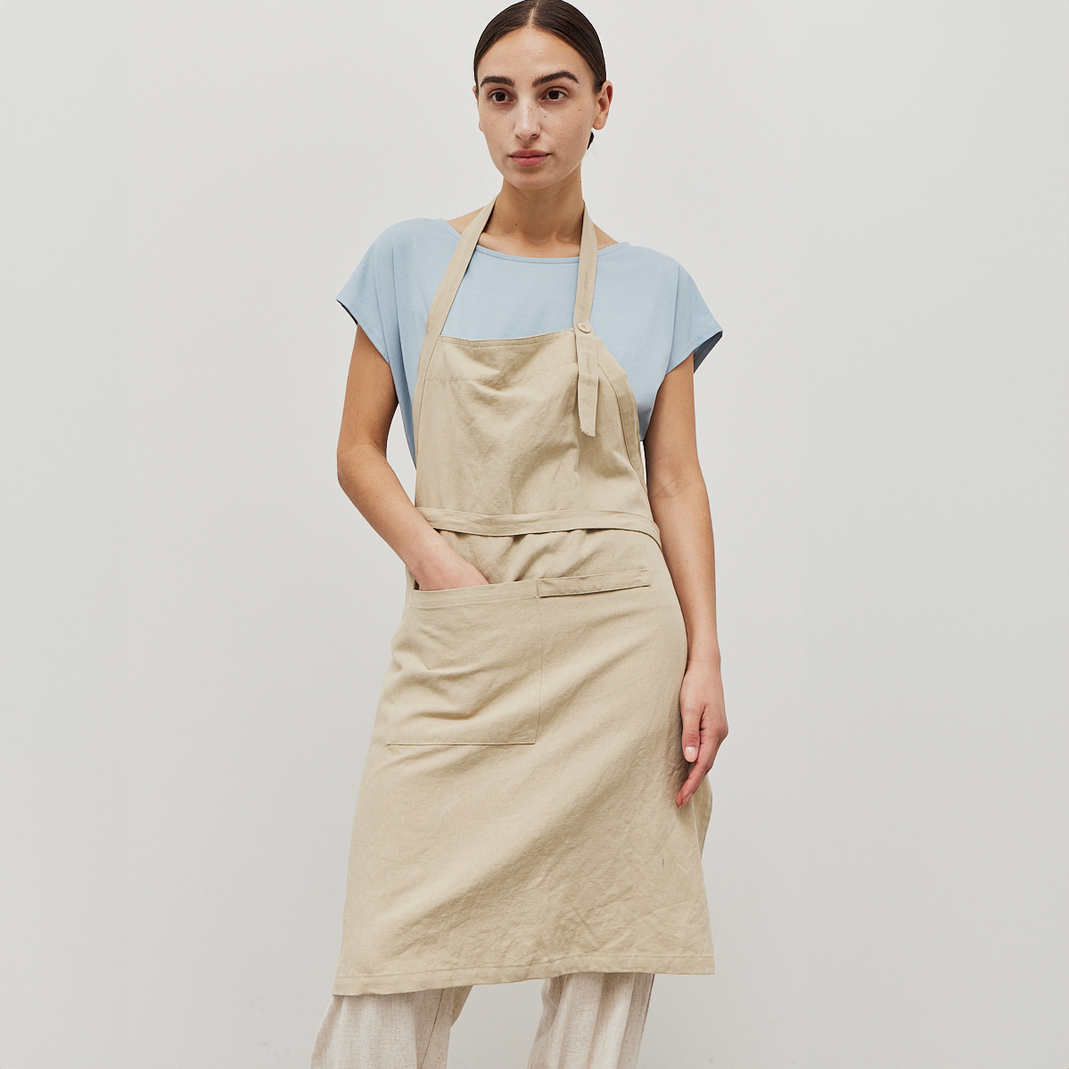 Cotton Linen Apron - Saltern