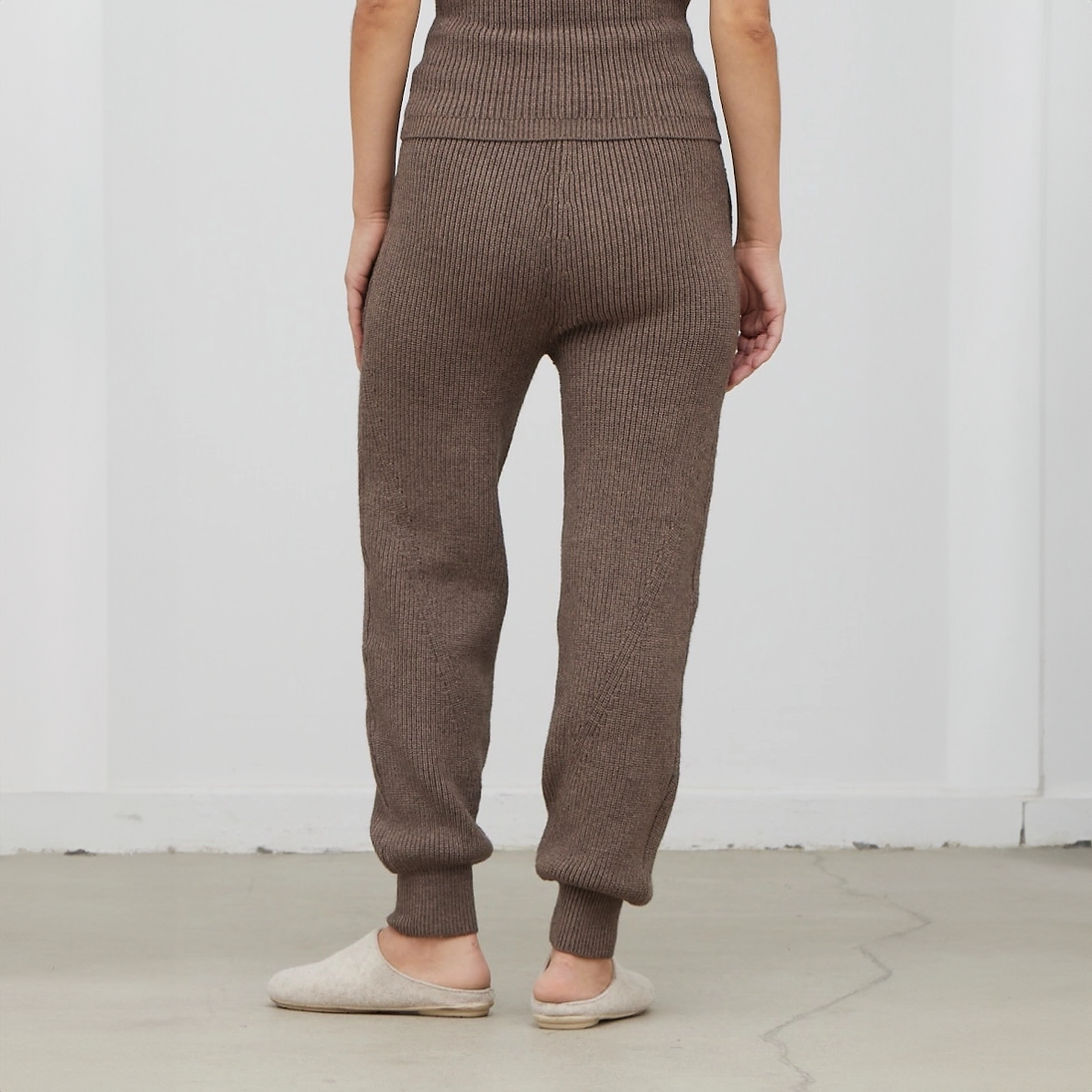 Sweater Cami + Pants Set - Dark Umber
