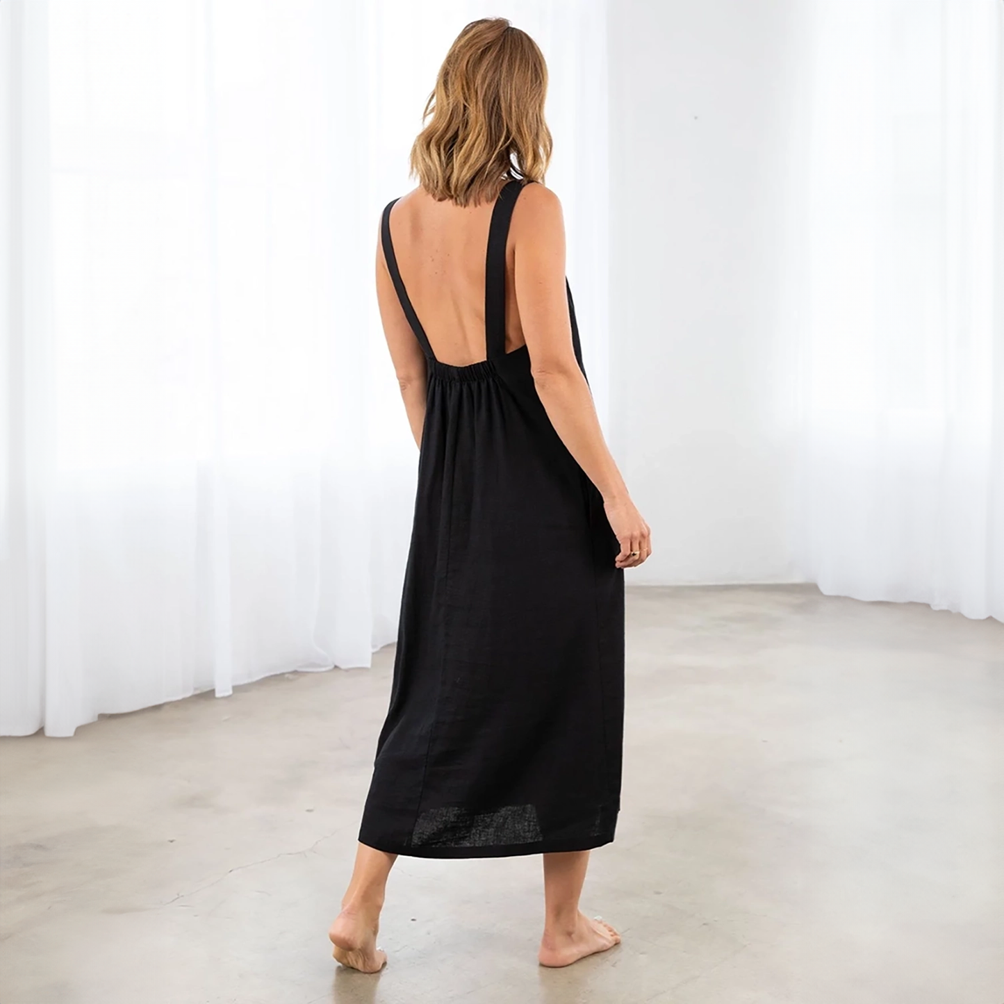 Canyon Linen Midi Dress - Saltern
