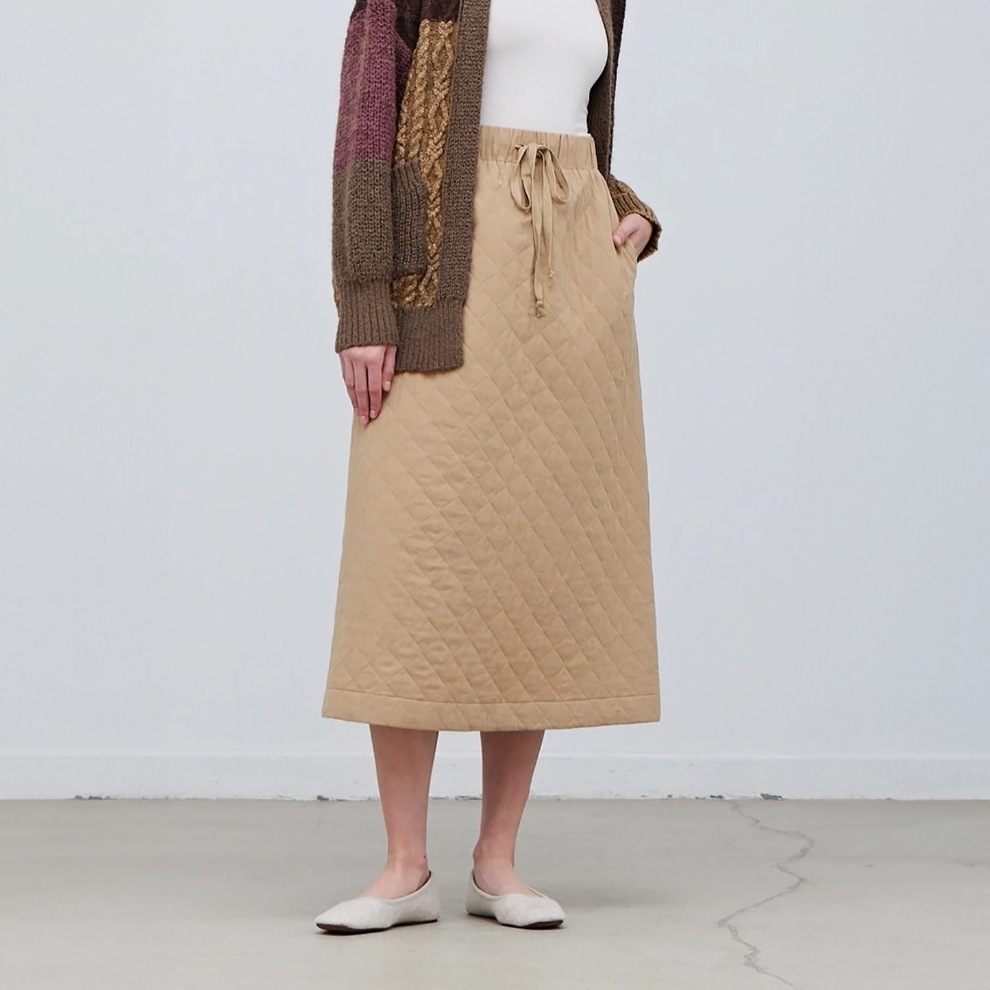 Quilting Midi Skirt
