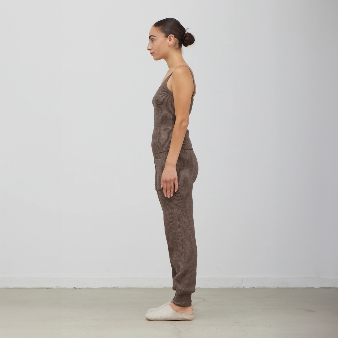 Sweater Cami + Pants Set - Dark Umber