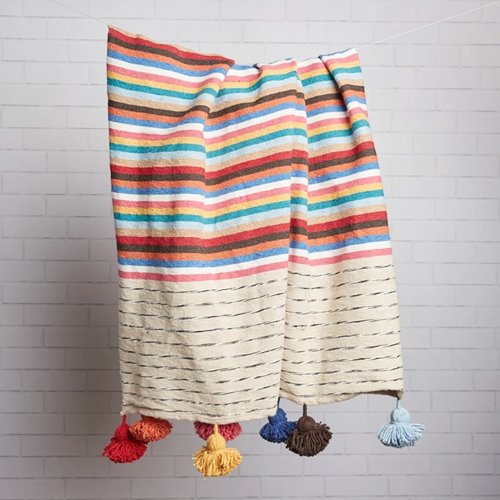 Moroccan Tassel Blanket - Saltern