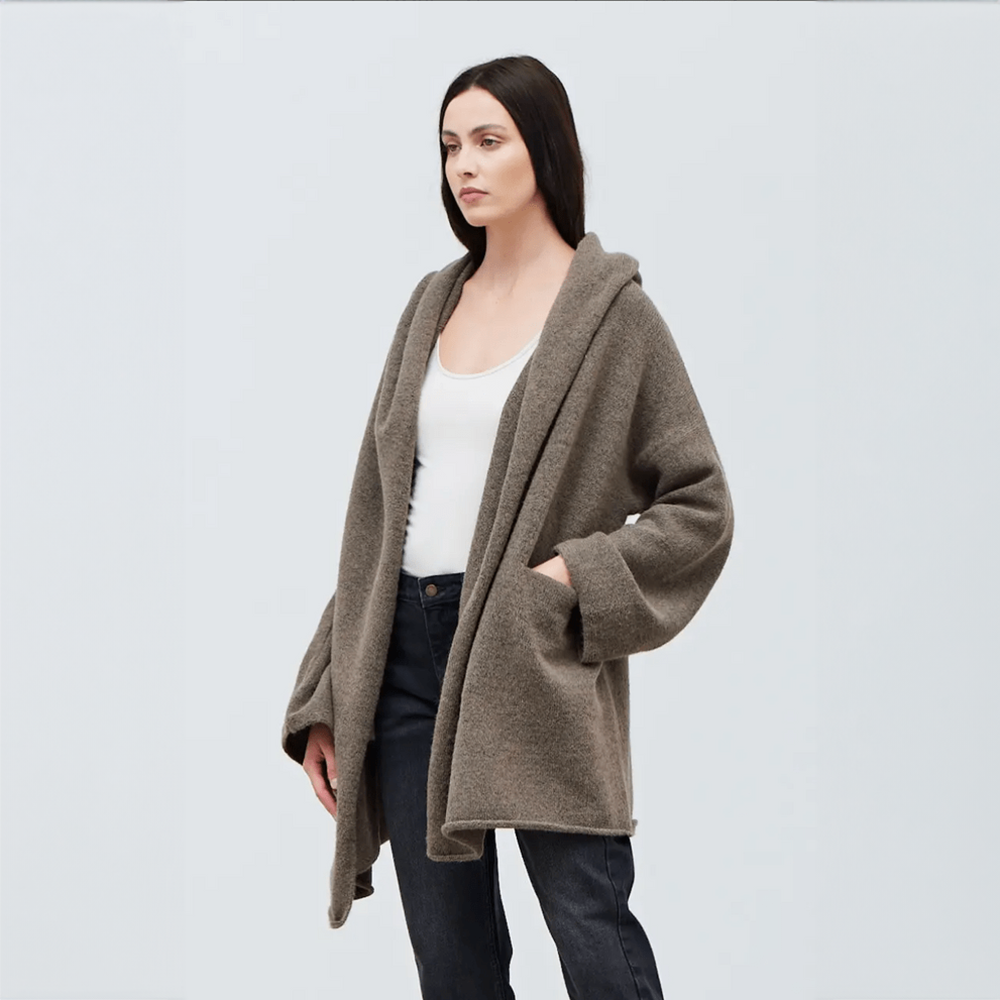 Hooded Open Cardigan Saltern