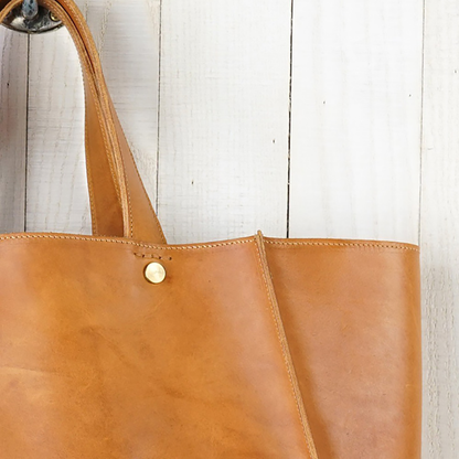 Collapsible Leather Tote