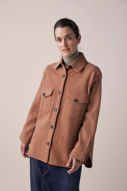 Wool & Cotton Blend Shirt Jacket - Saltern