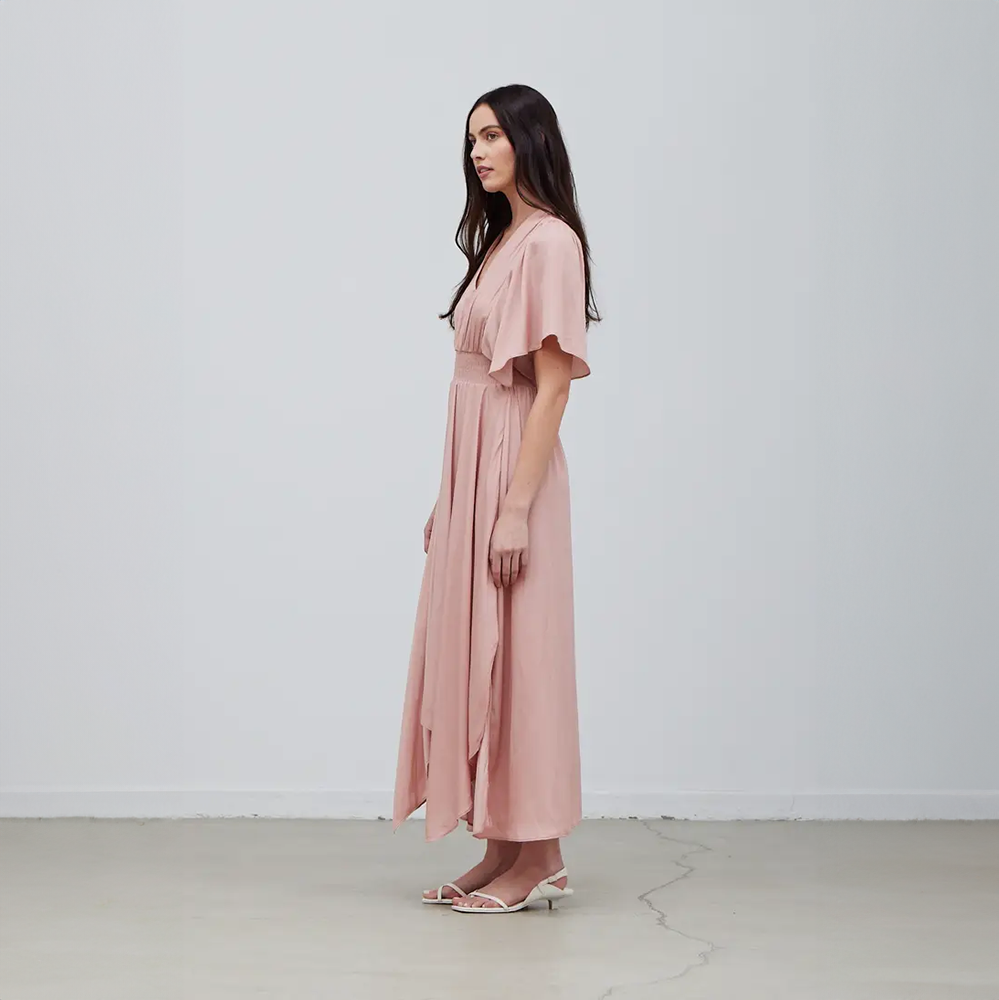 Unbalanced Skirt Maxi Dress