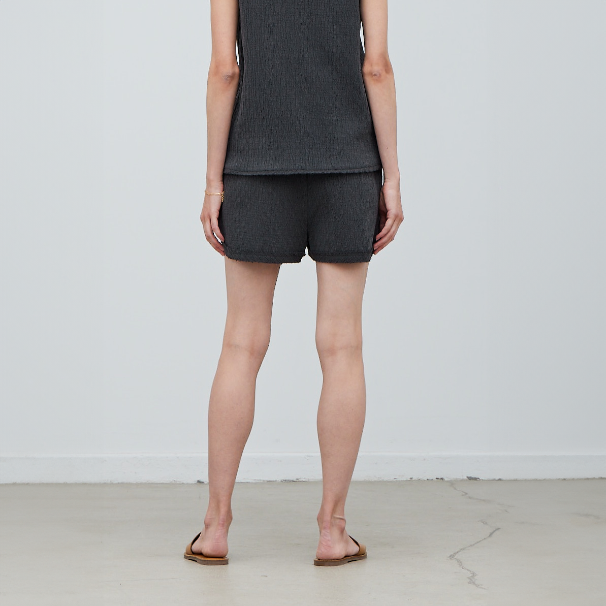 Raw Edge Sleeveless Top + Shorts