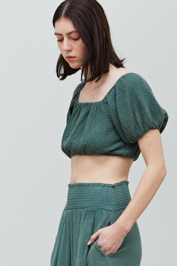Cotton Gauze Blouse + Skirt Set - Saltern