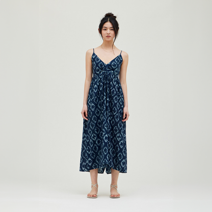 Indigo Print Jumpsuit