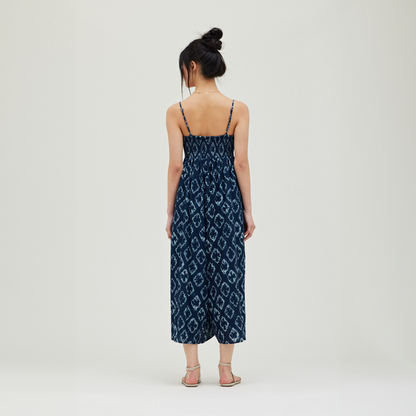 Indigo Print Jumpsuit