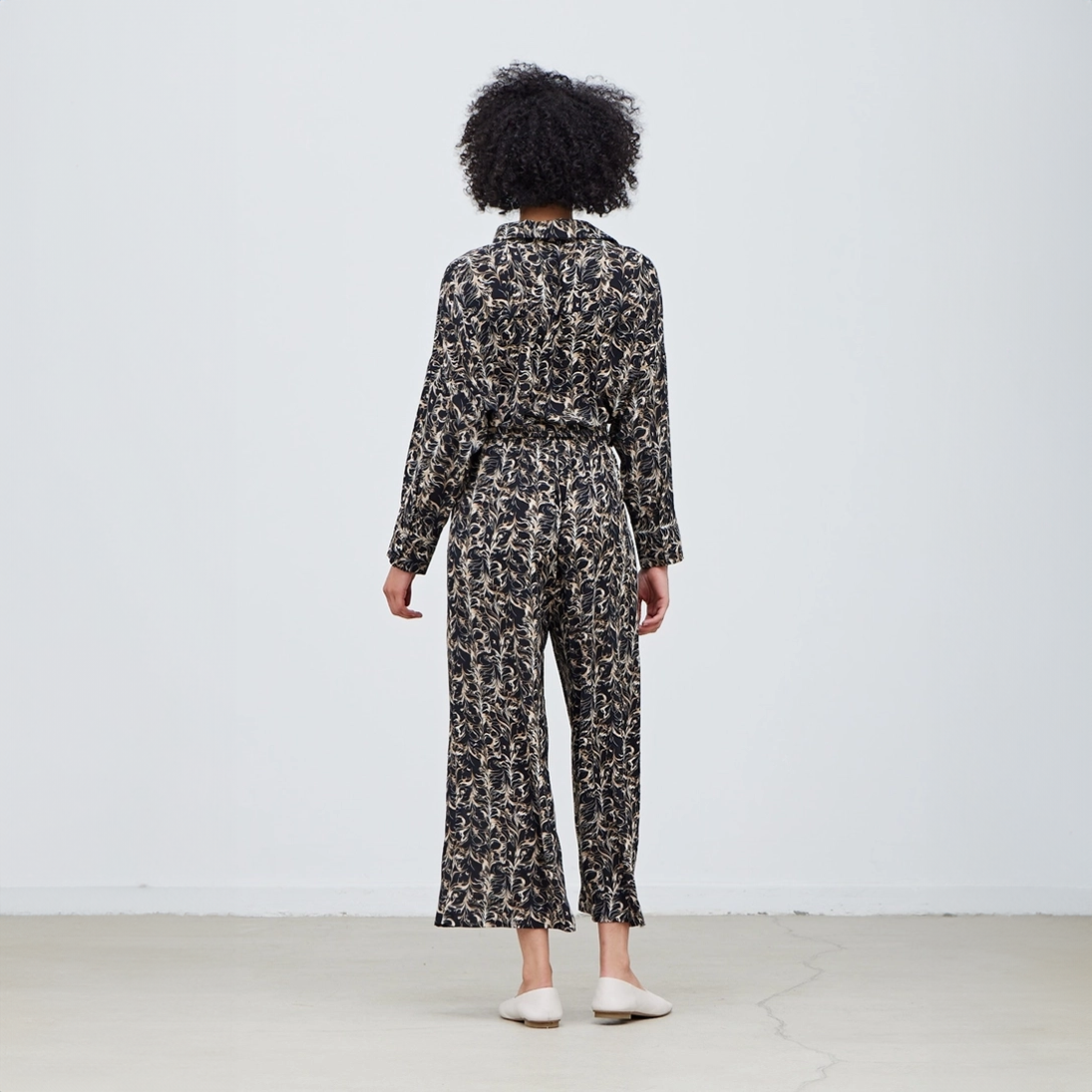 Printed Shirt Jumpsuit