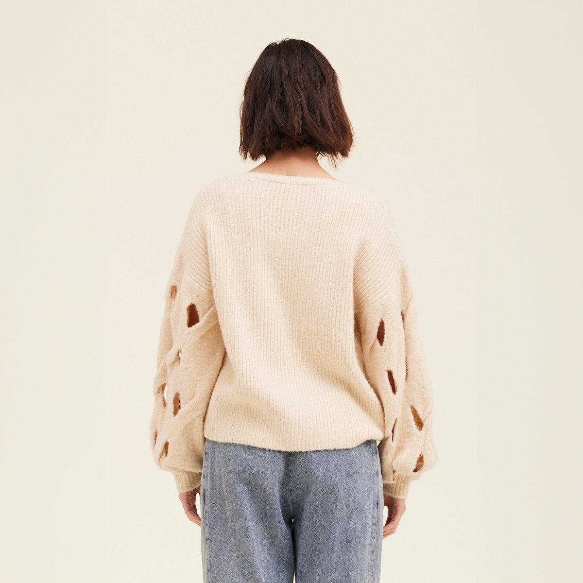 Sleeve Detail Sweater Cardigan