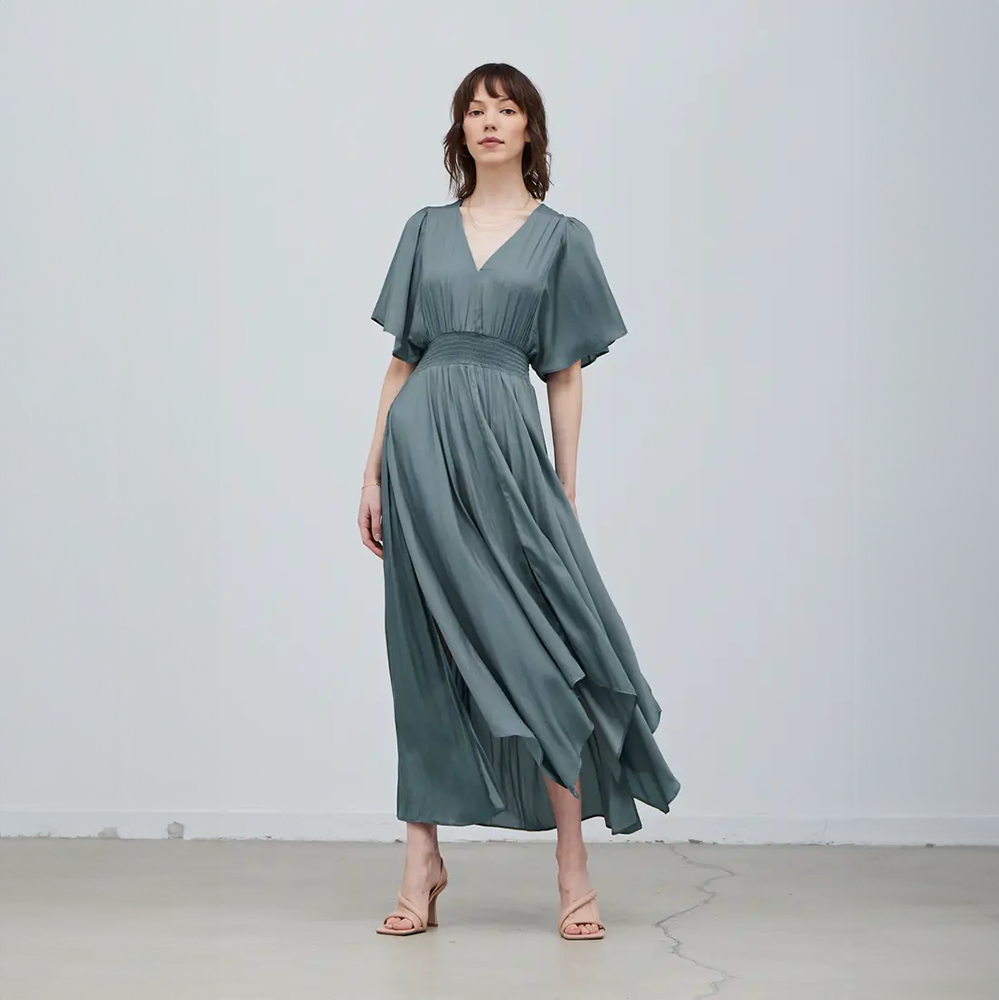 Unbalanced Skirt Maxi Dress