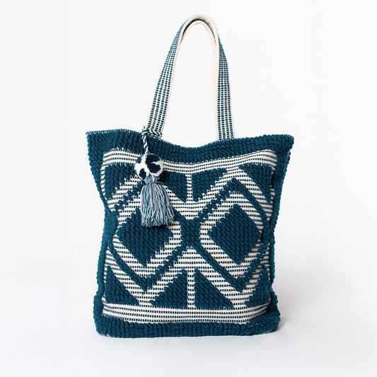 Boho Diamond Pattern Picnic Tote