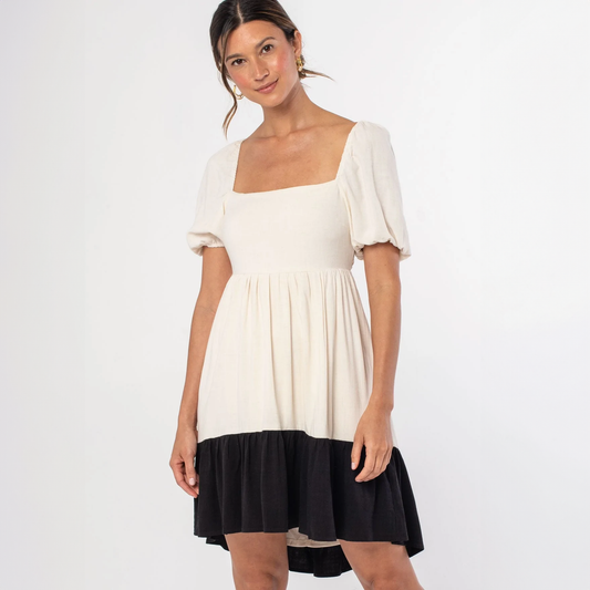 Afternoon Colorblock Mini Dress - Saltern
