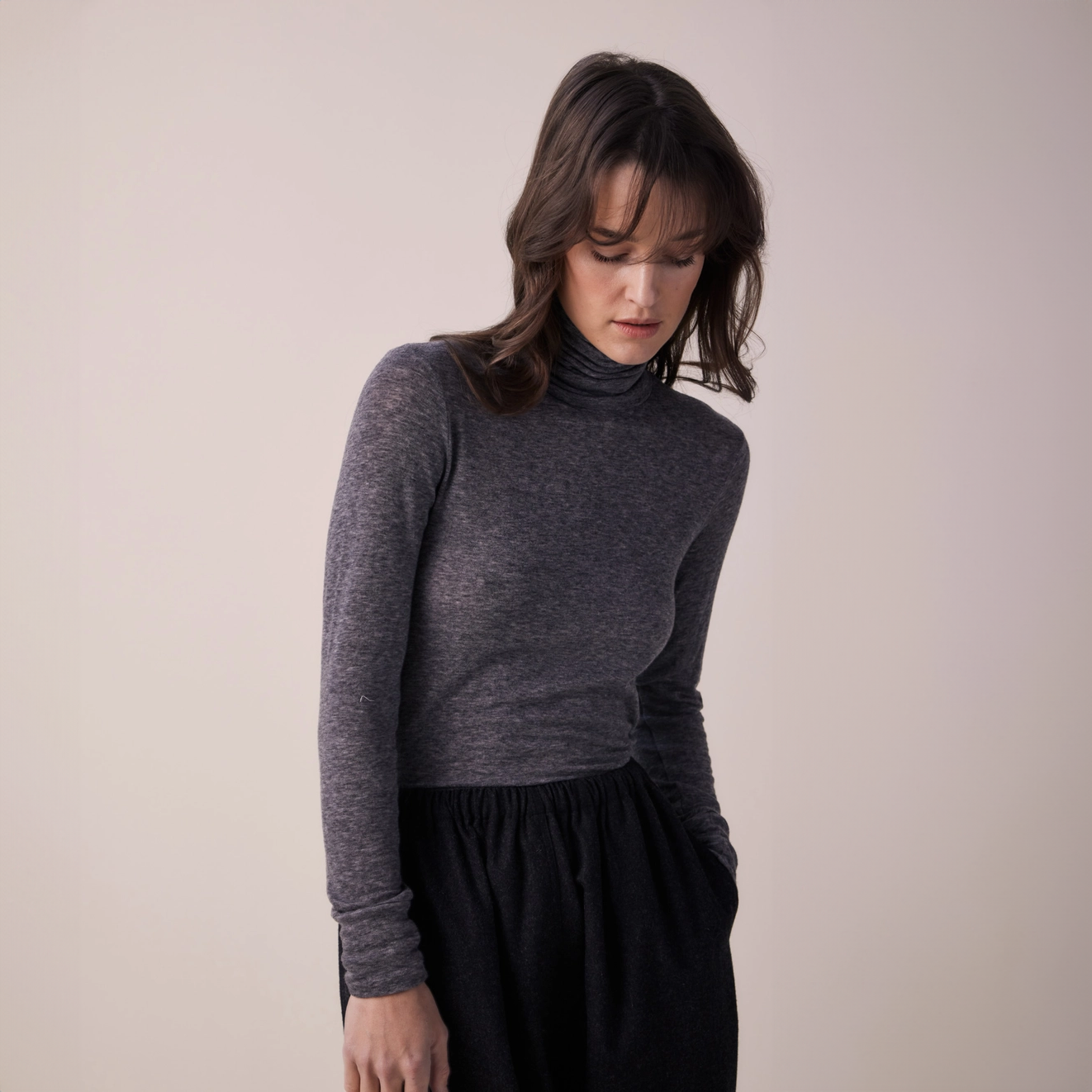 Wool Blend Turtleneck