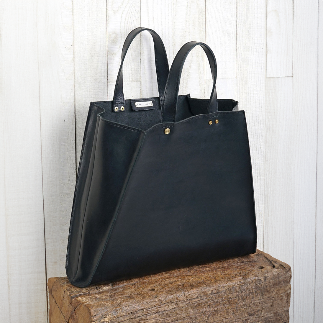 Collapsible Leather Tote