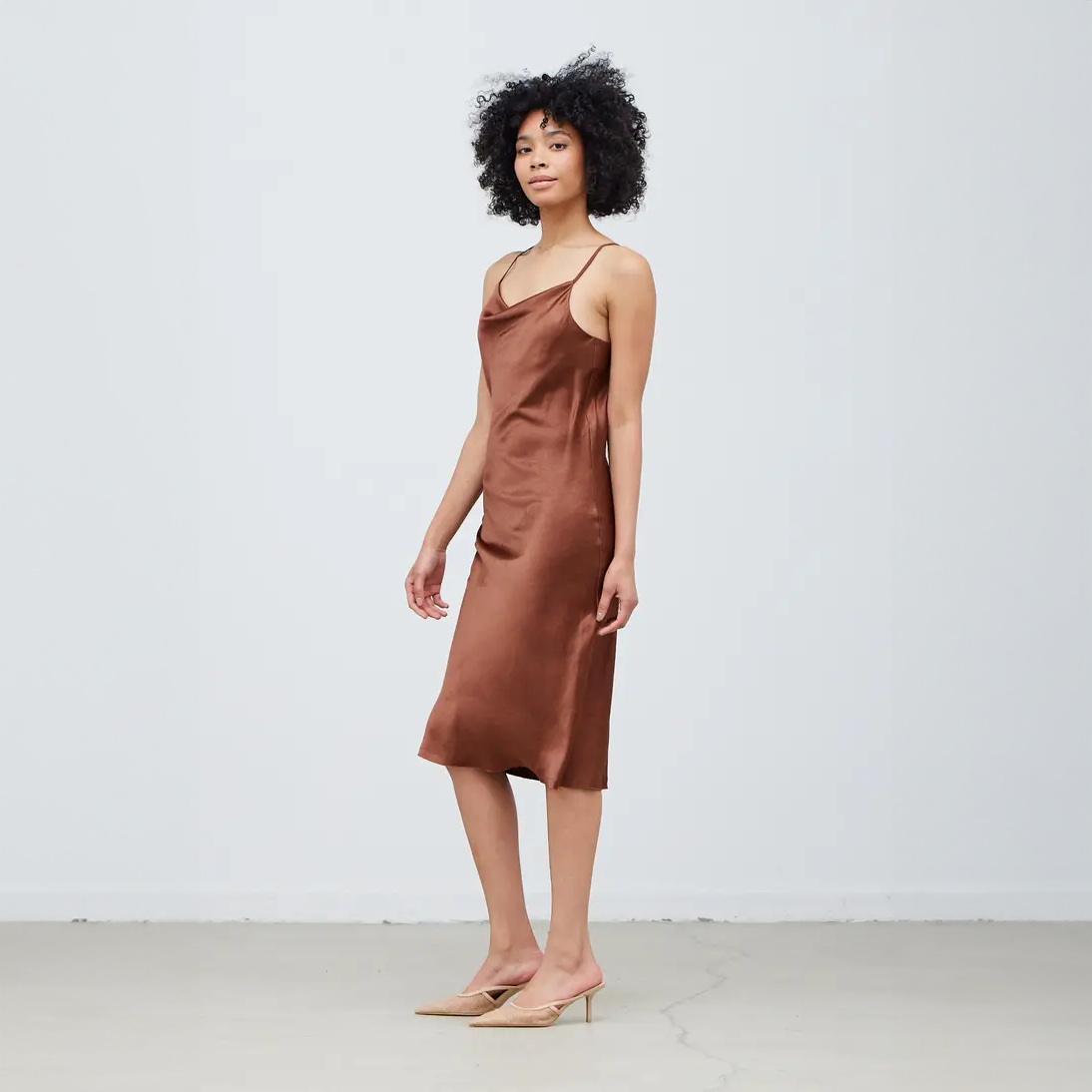 Cowl Neck Satin Dress Cowl Neck Satin Dress