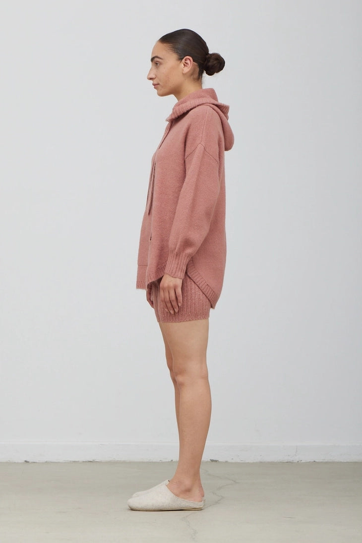 Hoodie Sweater + Short Set - Rose - Saltern