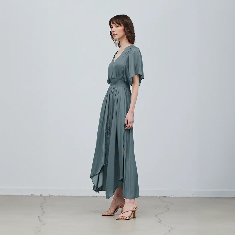 Unbalanced Skirt Maxi Dress