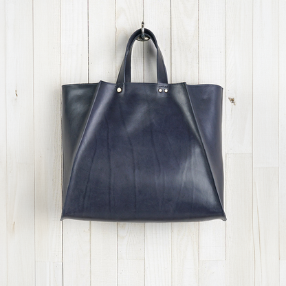 Collapsible Leather Tote