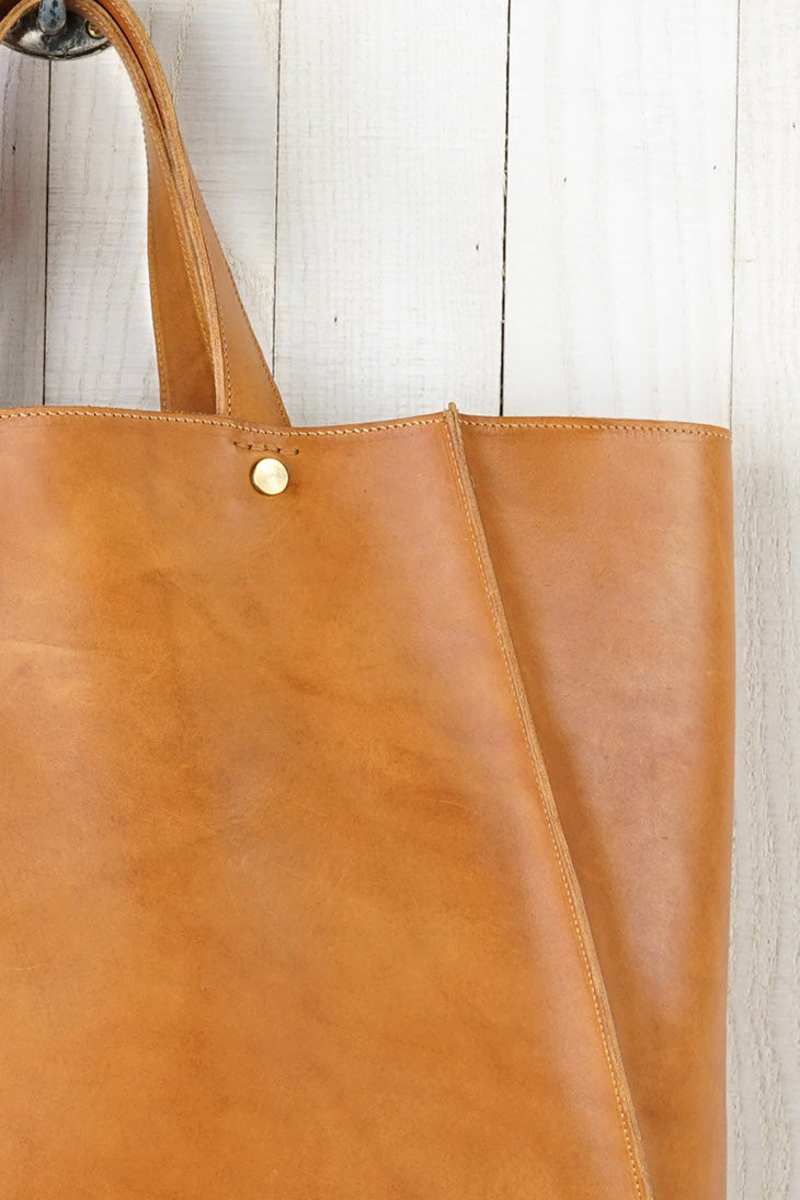 Collapsible Leather Tote - Saltern