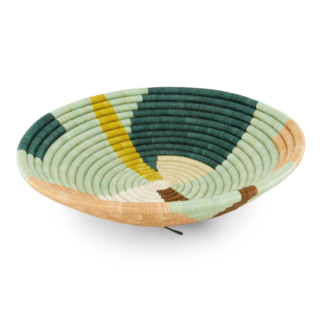 Abstract Seafoam Round Basket, 14" - Saltern