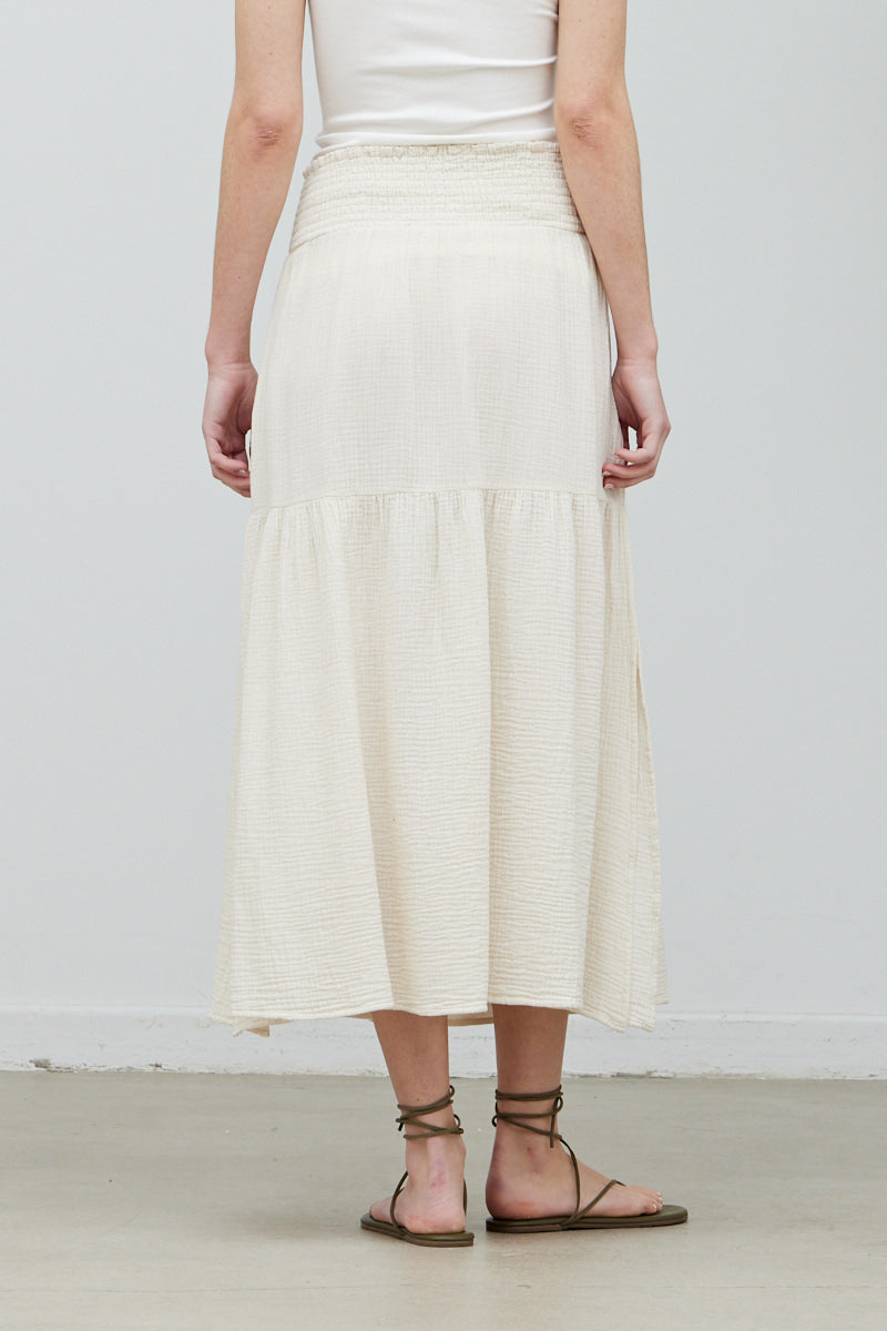 Split Side Cotton Gauze Skirt – Saltern