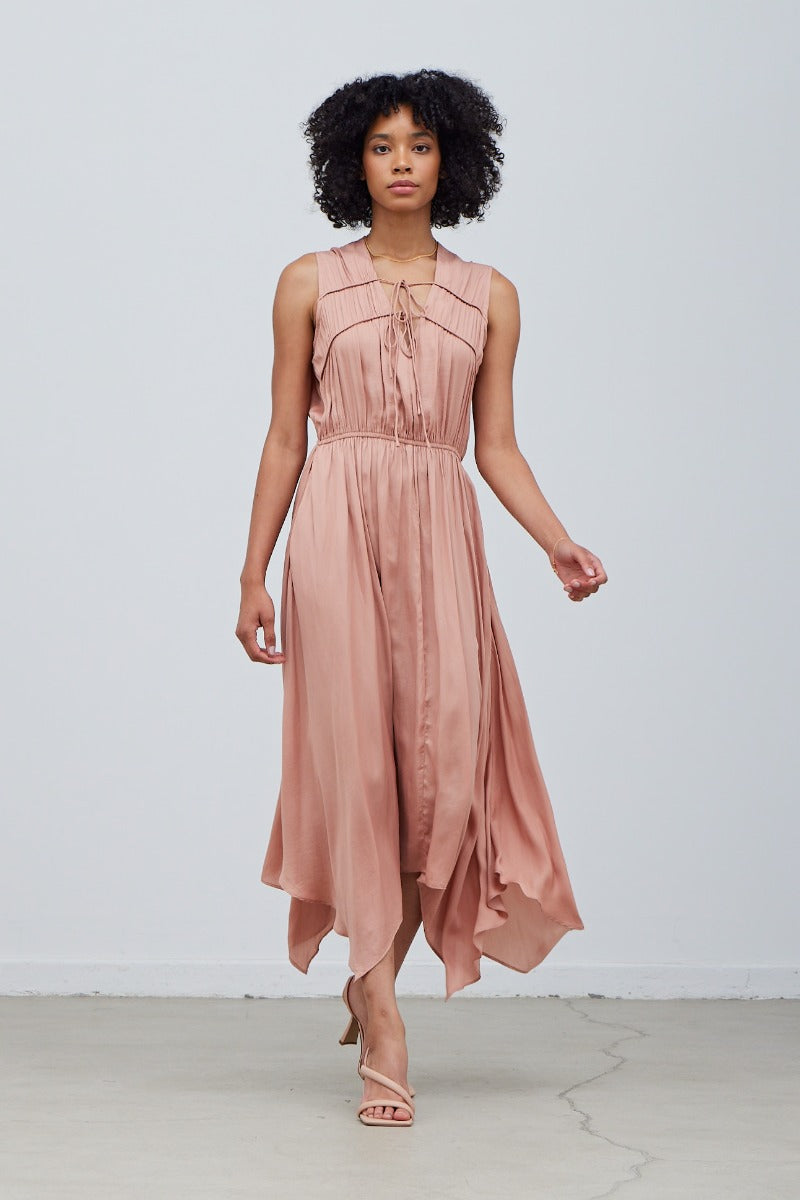 Unbalanced Skirt Midi Dress - Saltern
