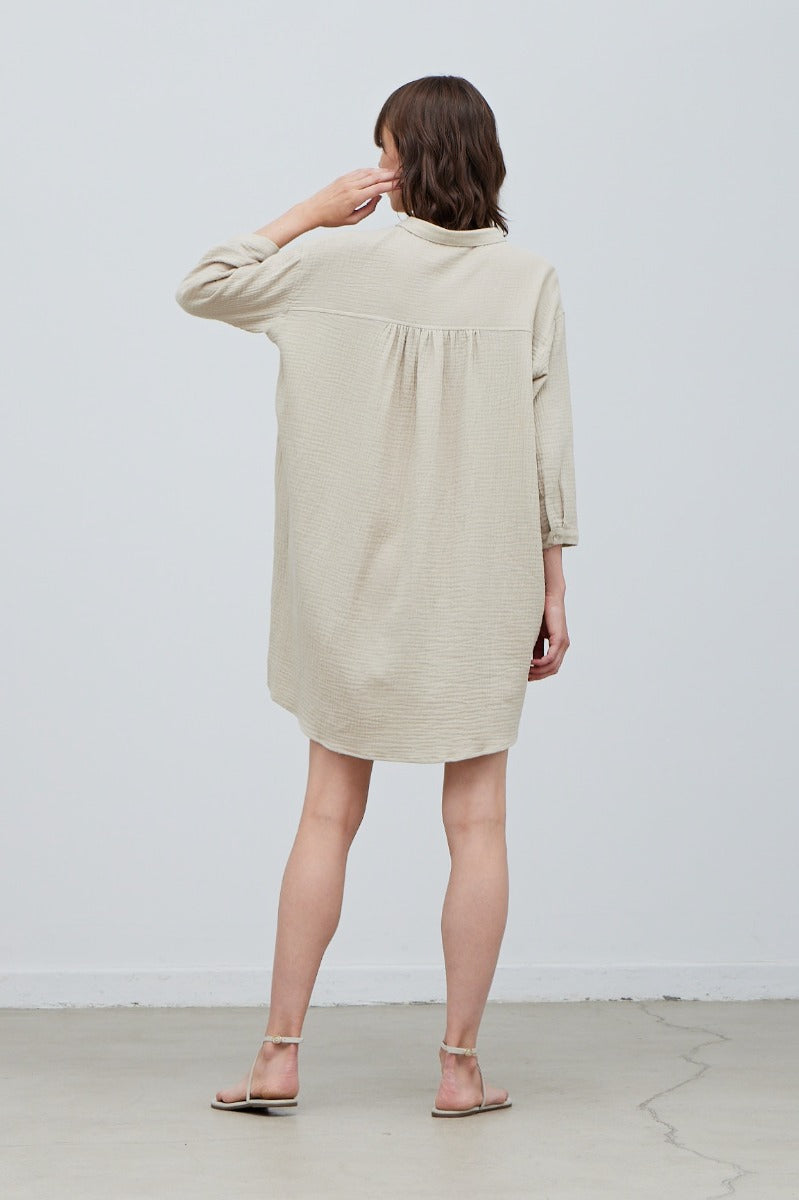 Cotton Double Gauze Shirt Dress