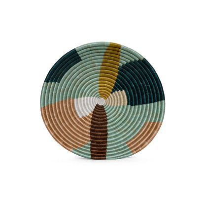 Abstract Seafoam Round Basket, 14" - Saltern