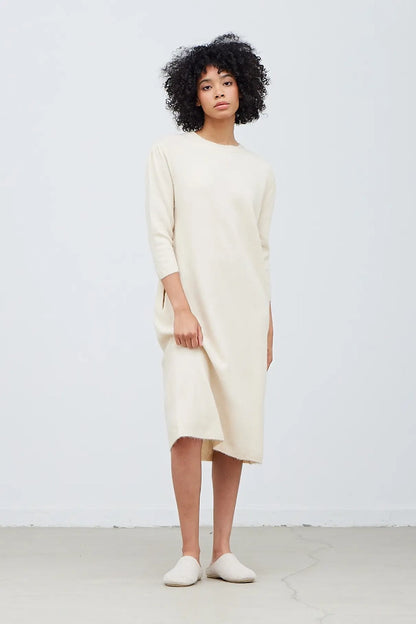 Plain Sweater Midi Dress - Saltern